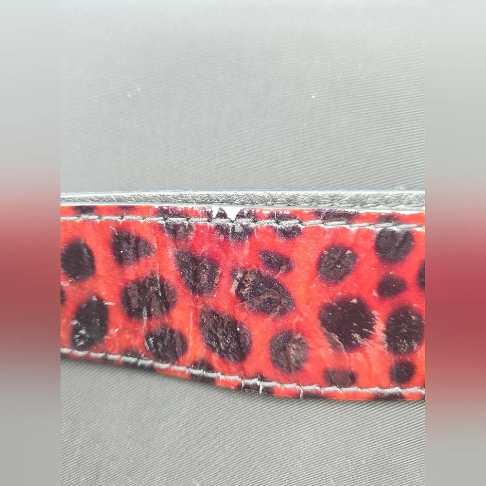 BRIGHTON Nylon Crossbody Black Bag Tortoise Shell Print Strap